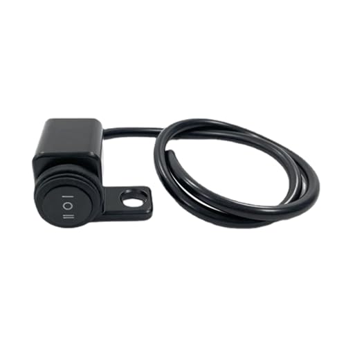 Interrupteur de phare moto universel 3 positions bouton de guidon droit en aluminium