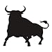 Aufkleber/Set "Stier, Bulle, el Toro, Bull, links", 2 x 11x10cm, Art. Nr. kfz_251 links, für Auto, LKW, Motorrad, Moped, Mofa, Roller, Fahrzeuge, Mallorca, Spanien, Andalusien, Pamplona, Barcelona