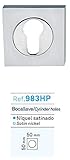 BOCALLAVE BASE CUADRADA NIQUEL SATINADO 983HP. MEDIDAS 50X50MM