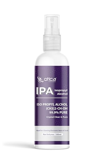 Image of OTICA 99% Isopropyl Alcohol (IPA) | Pure Rubbing Isopropanol for Cleaning Electronics, Surfaces, Medical, Technical Use, Glass, De-icer, Painting & More | Pure without mixing (100 ml (Pack of 1))