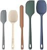 Set de 5 espátulas de silicona ChefAide, espátulas de goma de grado alimenticio, mango resistente con agarre ergonómico, resistente al calor hasta 600°F para ollas antiadherentes, para cocinar 2