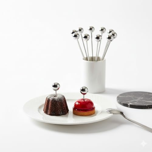 Lüks Metal Toplu Kokteyl Çubukları, 12 cm Uzunluk, Gümüş Renk, Paslanmaz Çelik, Parti ve Pastacılık Süslemesi için, 12'lu Set