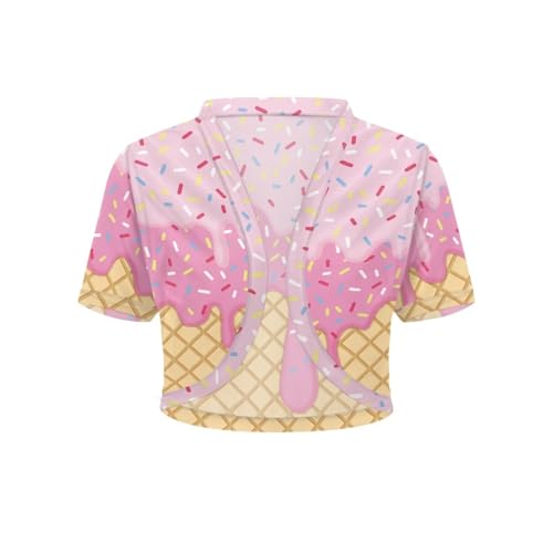 Image of Womens Short Sleeve Bolero Shrug Open Front Knit Cropped Cardigan Shoulder Cover for Dress Cute Casual Knit Cover Up