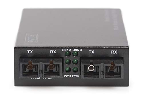 Convertisseur de média réseau DIGITUS Gbit Ethernet SC à SC multimode et monomode de 850nm
