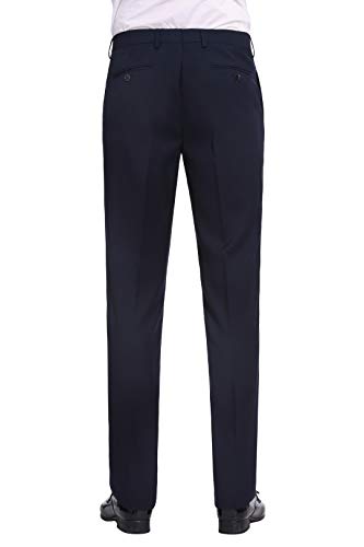 P&L Men's Premium Classic Fit Flat Front Suit Pants2