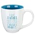 Blue Blessings to the Teacher "Touches a Heart" Mug - 1 Corinthians 16:14