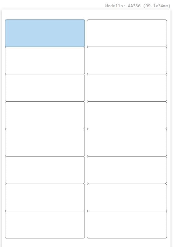 160 Etichette Adesive Bianche 56x16 Mm - 10 Fogli Con Angoli Arrotondati, Per Scrivere Con Qualsiasi Penna - Foto 13