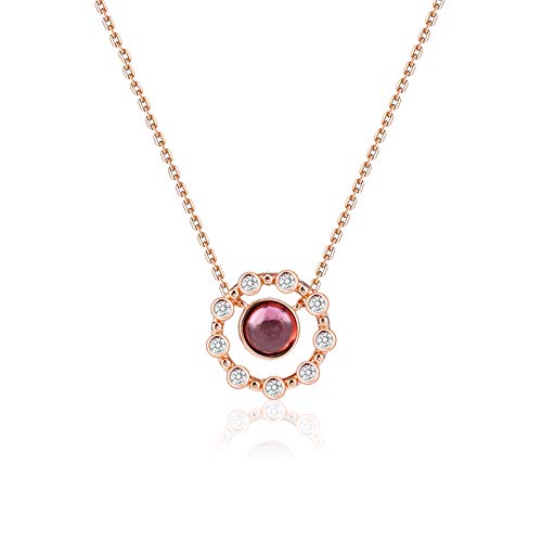 Pendentif Tourmaline naturelle et or rose 18K pour femme