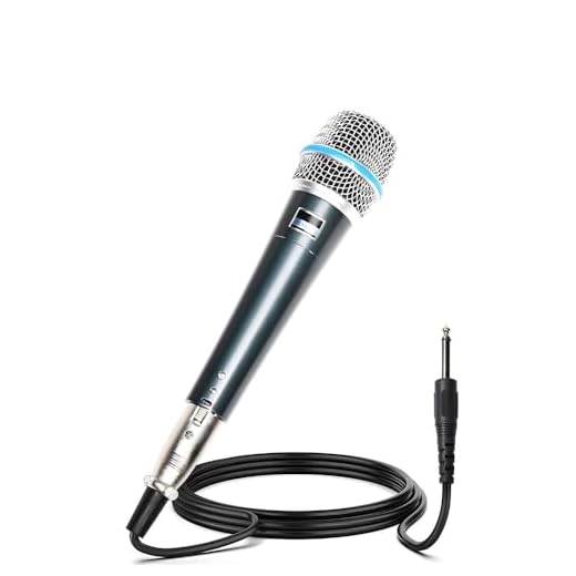 JQVDE Micrófono dinámico supercardioide Beta 57A, Ideal for Cantar en el Escenario, micrófono con Cable Profesional, Ideal for Karaoke, grabación de Voz en BBOX.