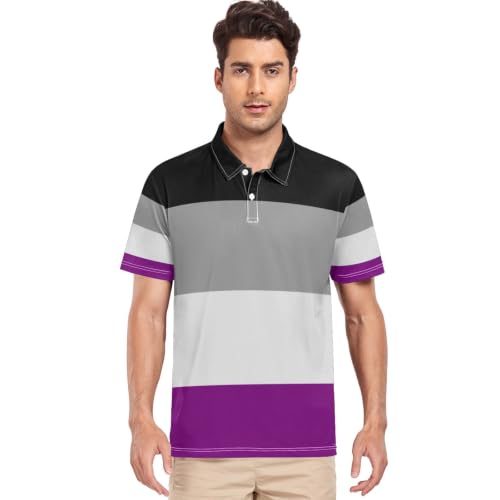 Polo de golf asexual pride GuoChe pour le travail d&eacute;contract&eacute;