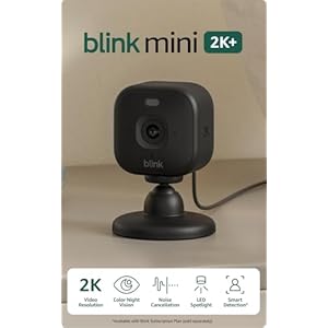 Blink Mini 2K+ (newest model) – Plug-in Home & Pet Indoor Security C...