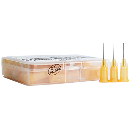 BSTEAN 50 Pack Blunt Tip Dispensing Needle with Luer Lock, Industrial Unsterilized (23G, 1/2 Inch)