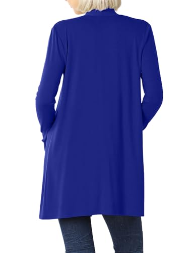 Image of Women's Open Front Cardigan Long Sleeve with Pockets Casual Outwear