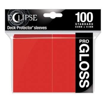 Ultra ProE-15604 Eclipse Gloss Standard Sleeves (100 Pack) -Apple Red
