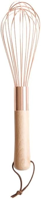 for Cooking Whisk Egg Beater Rose Gold Stainless Steel Manual Egg Beater Mixer Baking Utensil Milk Cream Butter Whisk Mixer for Kitchen Mixer(Small)