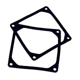 KAGAUOAS 10pcs 80mm 90mm 120mm 140mm Black Anti-Vibration Rubber Fan Gasket for PC Case - Reduce Noise and Vibration (80MM)