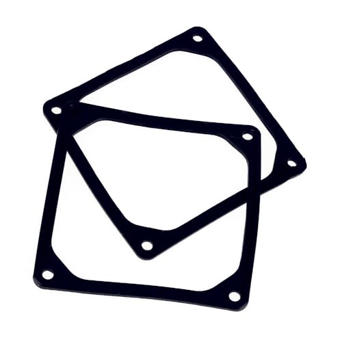 KAGAUOAS 10pcs 80mm 90mm 120mm 140mm Black Anti-Vibration Rubber Fan Gasket for PC Case - Reduce Noise and Vibration (80MM)