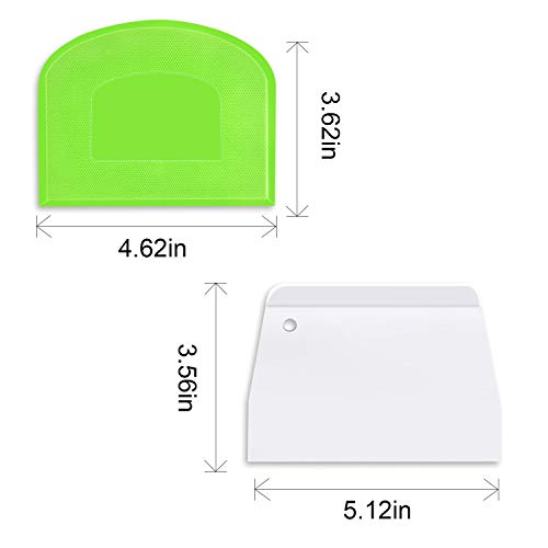 Plastic Kitchen Knives For Cutting Dough And Pastries, Scraping Cream And Butter, Scraping Bowls And Cutting Boards, Etc, Set Of 2 Green And White #TOP4