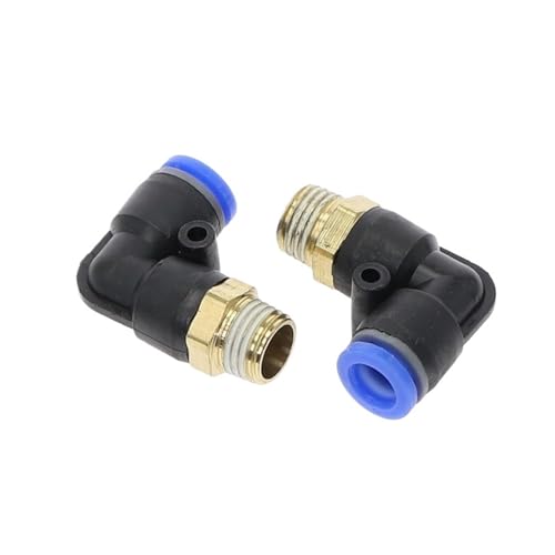 Conector de codo neumático rápido para manguera de 12 mm y rosca de 1/4 6