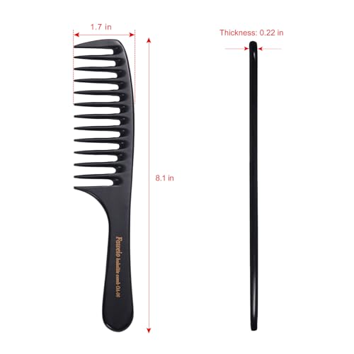 Peine profesional ancha de dientes separados negro Perfehair miniatura 3