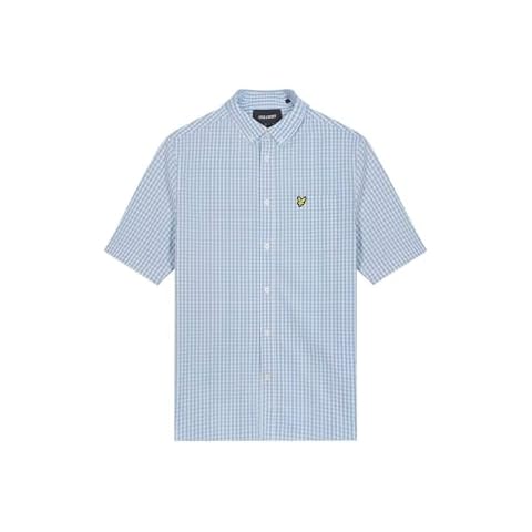 Lyle & Scott Light Blue Gingham Shirt Cover