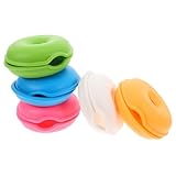 Holibanna 軽量TPR素材のタートル形状ケーブル管理ホルダー 持ち運びに便利データケーブルやヘッドホンコードの収納に最適 5個セットケーブルワイヤーオーガナイザー