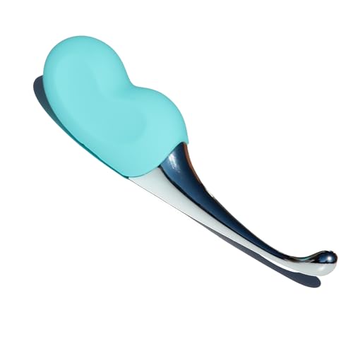 Estimulador Compacto de Silicona con Punta Cromada - Vibrador Portátil con Velocidades Ajustables - Diseño Ergonómico - Funciona con Pilas - Juguete Sexual para Todos los Géneros y Juego en Pareja