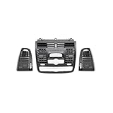 Interior Car Dashboard Central Left Right Air Conditioner Ac Vent Grille Cover Compatible With Mercedes Benz Vito Viano W636 W639 2004-2015(Model B 3PCS SET)
