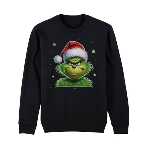 Grinch Pullover CS - Weihnachtspullover Grinchmotiv - Weihnachtspulli Weihnachten - Herren, Damen - Xmas Sweater für Männer, Frauen lustig (DE/NL/SE/PL, Alphanumerisch, XL,...