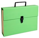 Exacompta - Réf. 58420E - 1 trieur valisette avec poignée Economique - couverture rembordée papier - fermeture par bouton poussoir - 20 compartiments - dim 38,5x25x12cm - couleurs aléatoires