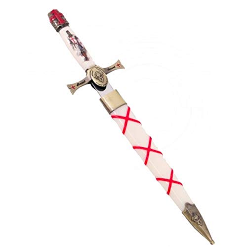 ECOMMUR Daga Priorato de Sion | Daga templaria histórica con Hoja de Acero grabada