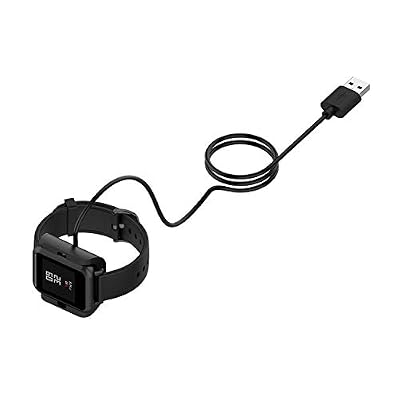 2-Pack Charger Compatible with Amazfit bip S Charger Replacement Charging Dock 3.3ft USB Cable for Amazfit Bip S A1805