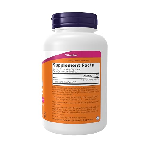Image of Now Supplements, Liposomal Vitamin C, Immune & Collagen Support, 120 Veg Capsules (Pack of 12)