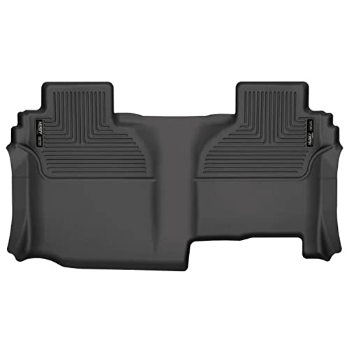 Husky Liners | X-ACT Contour Series | 2nd Seat Floor Liners, Black | 53641 | Fits 2019-2022 Chevy/GMC Silverado/Sierra 1500, 2500HD, 3500HD Double Cab Pickups