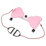 Tabla de ejercicios de torsión multifunción, máquina de torsión de cintura con cuerdas elásticas de tensión, tabla de ejercicios abdominales de pie, capacidad de 100 kg, color rosa