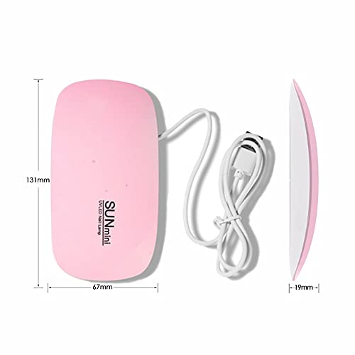 6W UV LED Lampe von 6 LED-Leuchten Nageltrockner Mini Tragbar Nagellampe Professionelle Lampe für Nagellack Gel Nail… – Bild 3