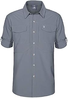 Little Donkey Andy Men's Stretch Quick-Dry UV Protection Long Sleeve Shirt for Hiking
