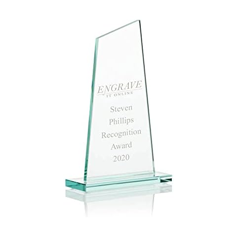 EIO Gifts Personalised Jade Glass Trophy Cover