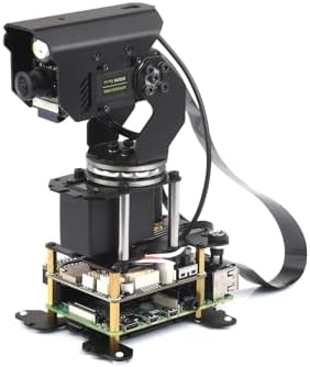 Waveshare 360° Omnidirectional High-Torque 2-Axis Expandable Pan-Tilt Camera Module, Compatible with Raspberry Pi 4B / 5, Driven by Serial Bus Servos, Based On General Driver Board for Robots
