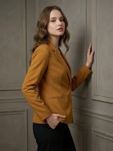 Image of ROCKSY Black Smart Casual Formal Blazer for Women, Regular Fit Stylish Blazer for Women