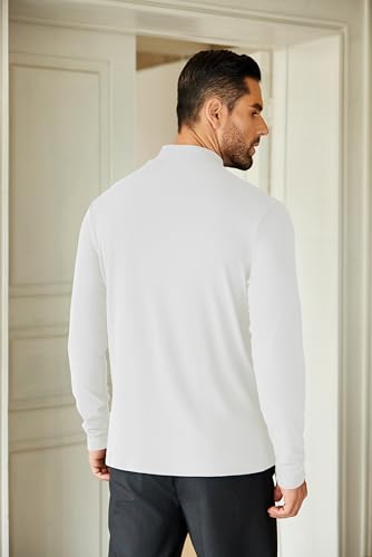 Pull à col roulé COOFANDY à manches longues d'hiver pour homme vêtement uni léger