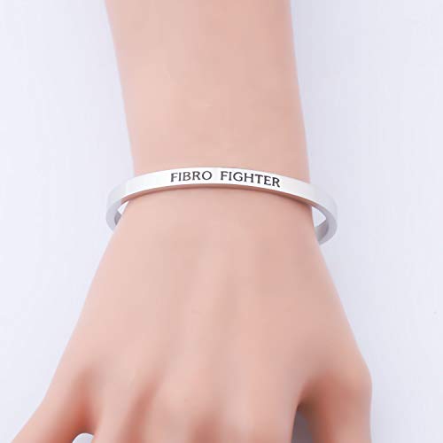 CHOORO Fibromyalgia Purple Ribbon Bracelet Fibromyalgia Awareness Gift Fibromyalgia Jewelry Fibro Fighter Cuff Bracelet3