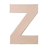 Darice Paper Mache Letter - Z - 8 x 5.5 x 1 inches