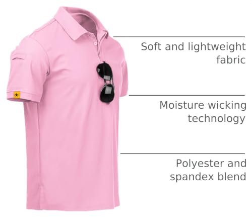 Image of ZITY Mens Polo Shirt Short Sleeve Sports Tactical T-Shirt Athletic Golf Polos Daily Casual Stylish Collared Shirts for Men