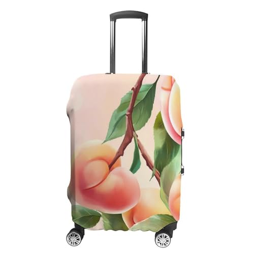 Peach Cute Fruit Travel Luggage Cover Suitcase Protector Baggage Covers for Men Women XL