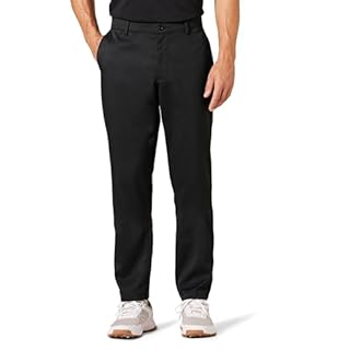 Amazon Essentials Men's Athletic-fit Stretch Golf Trousers (Available in Big and Tall), Black, 48W / 28L