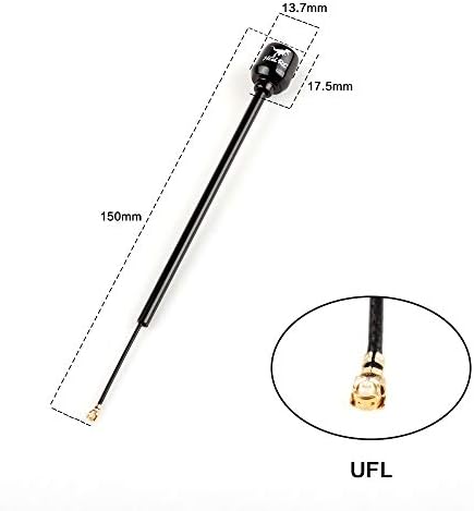 HGLRC LHCP Long Range Hammer Mini 2.5dBi Super Mini 5.8G Antenna for RC Drone (2pcs Long UFL)