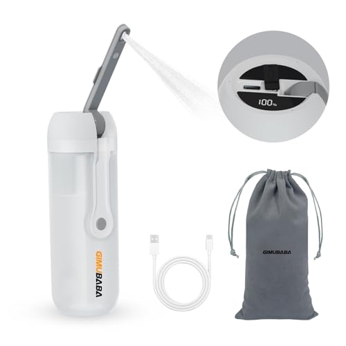Portable Electric Bidet for Travel with 180° Adjustable Nozzle, Strong Water Pressure- Handheld Rechargeable USB-C Bidet,350ml IPX6 Waterproof Personal Hygiene Cleaner for Postpartum Women, Camping by gimubaba - Used condition - US$36.79