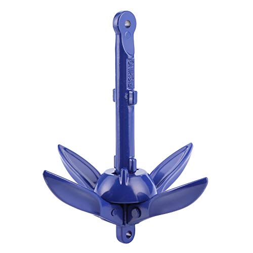 Folding Boat, Aluminum Alloy Grapnel, Marine Grade with Blue Coating, Compact Foldable for Storage, Hardware for Kayak Canoe