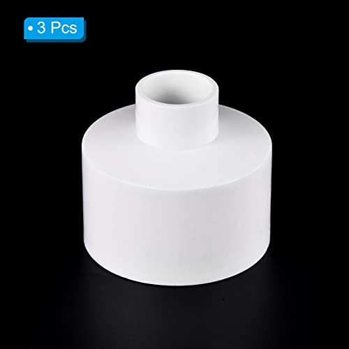PATIKIL PVC Reducer Pipe Fitting 63mm to 25mm ID, 2 Pack Straight Coupling Adapter Connector, White - Image 3